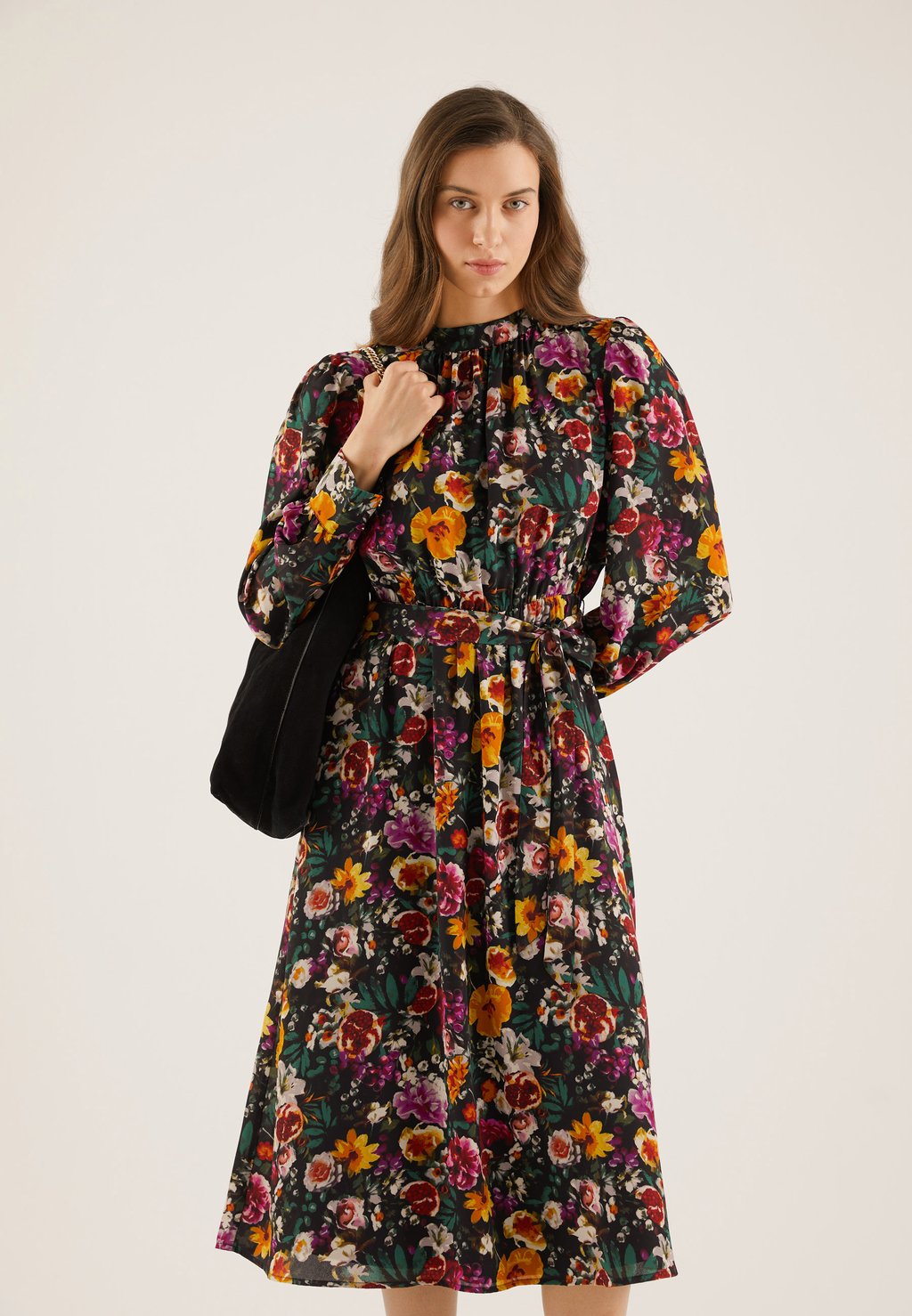 Летнее платье Anna Field, черное/разноцветное разноцветное летнее меню