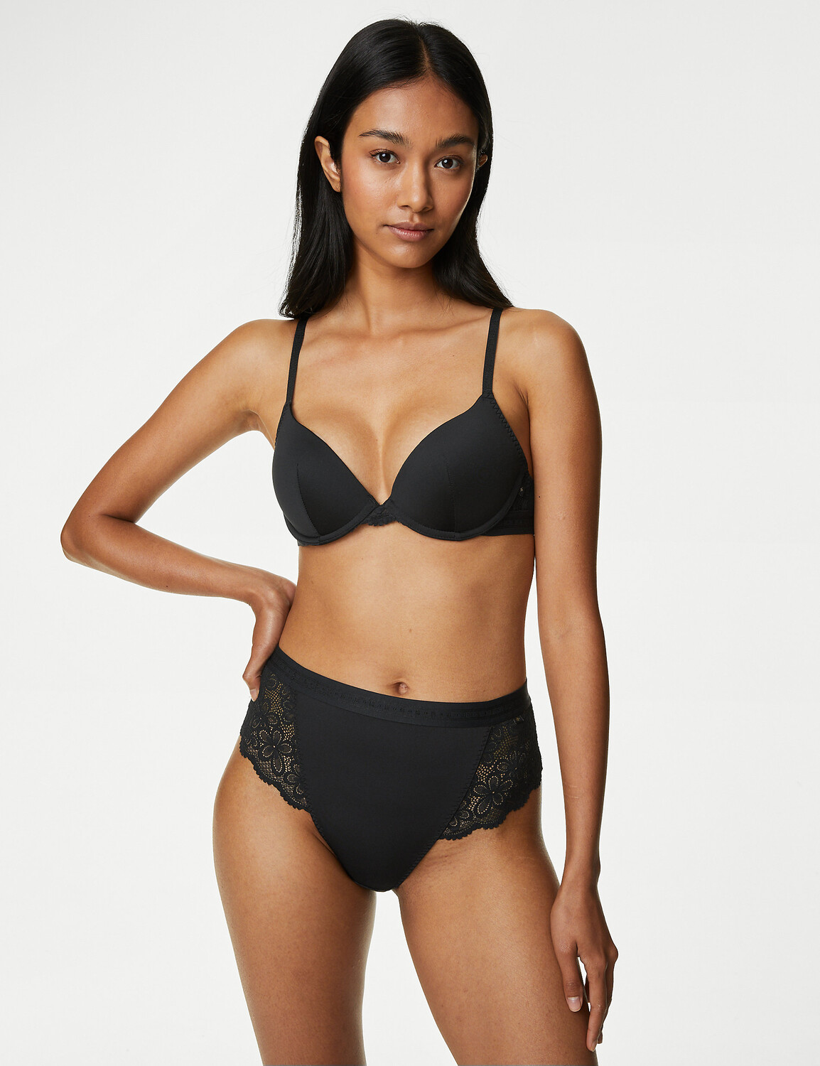 

Бразильские трусы Cleo с высокой талией B by Boutique, черный