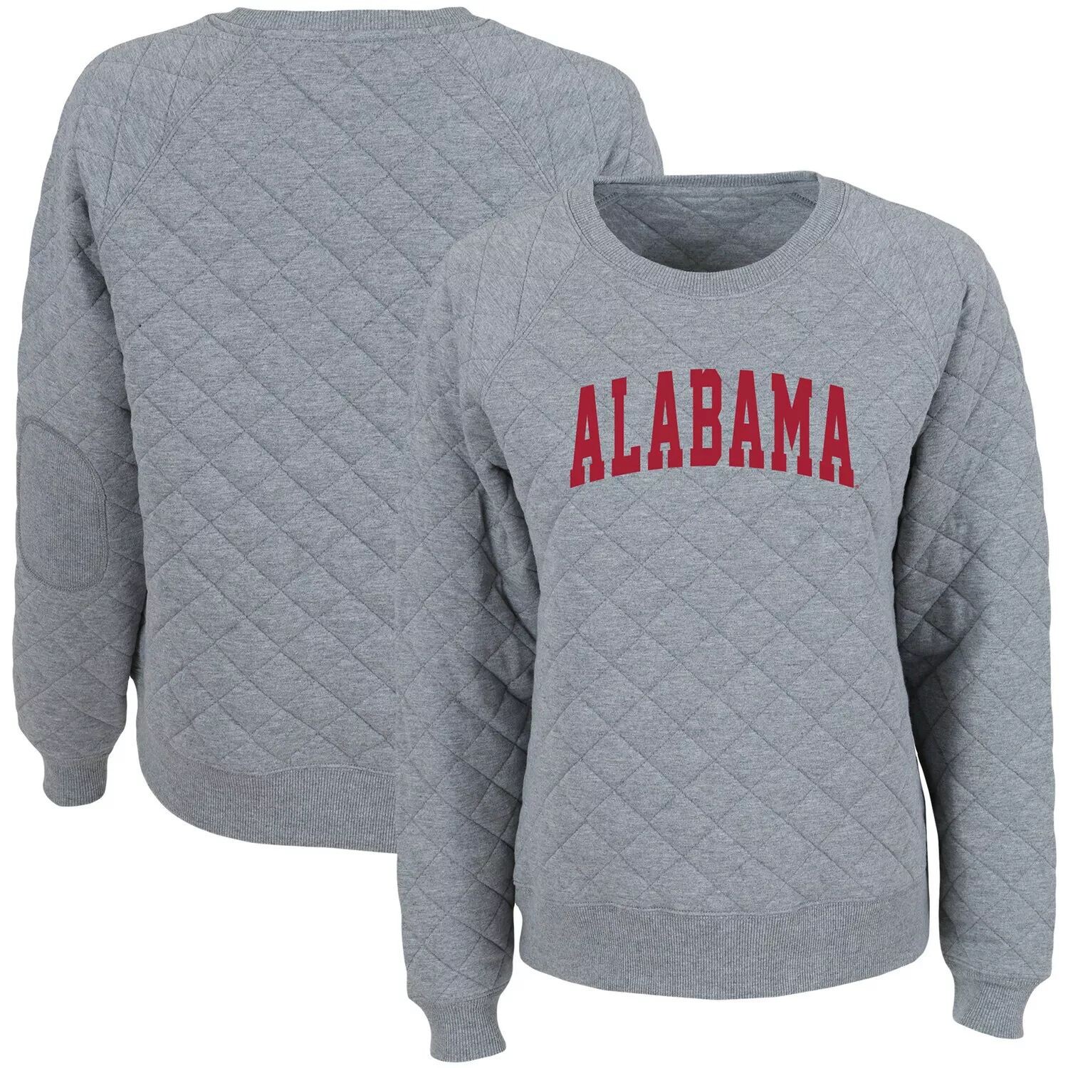 

Женский стеганый пуловер с регланом серого цвета Alabama Crimson Tide
