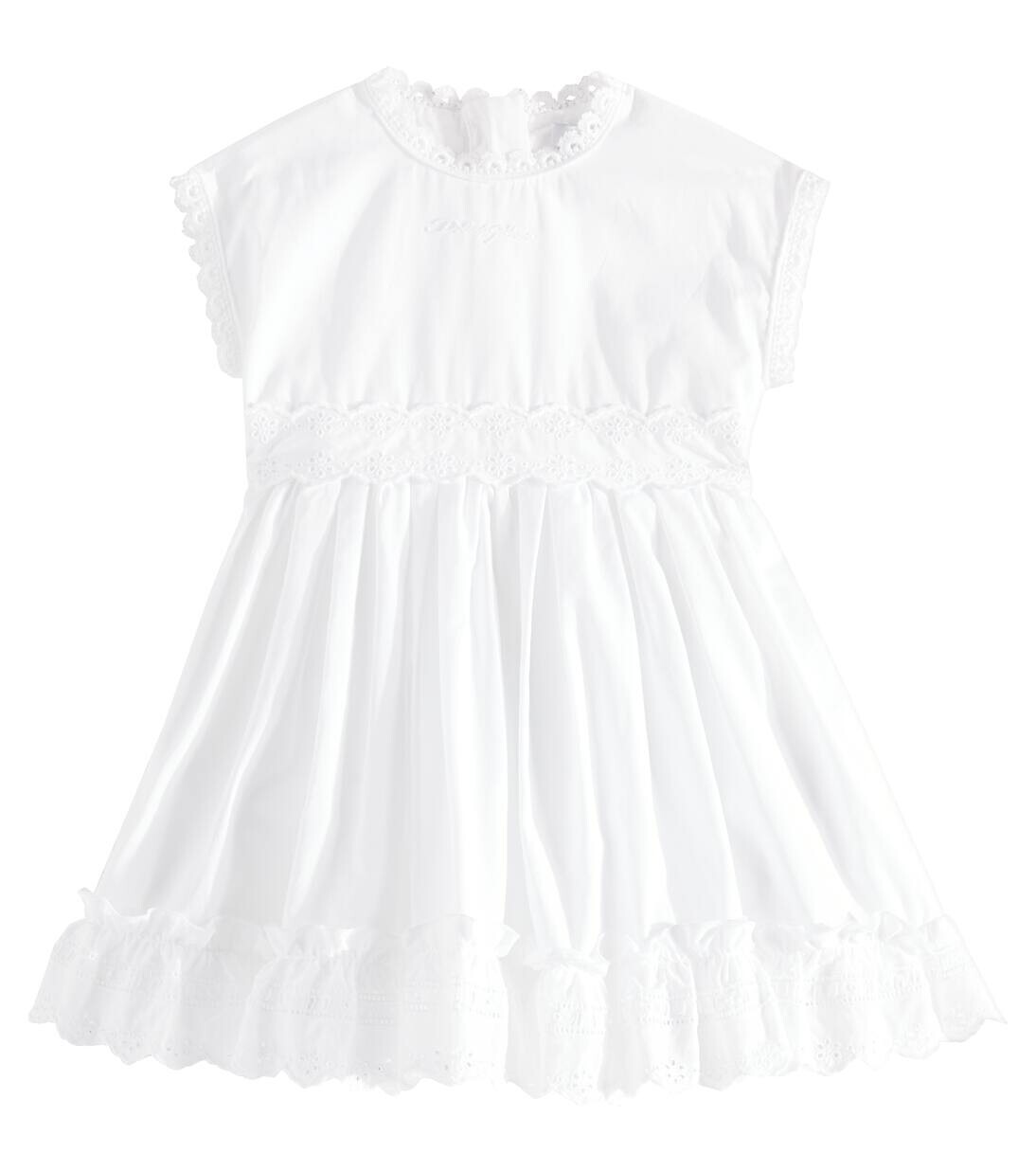 

Платье из хлопкового поплина Baby Broderie Anglaise Dolce&Gabbana Kids, цвет bianco ottico