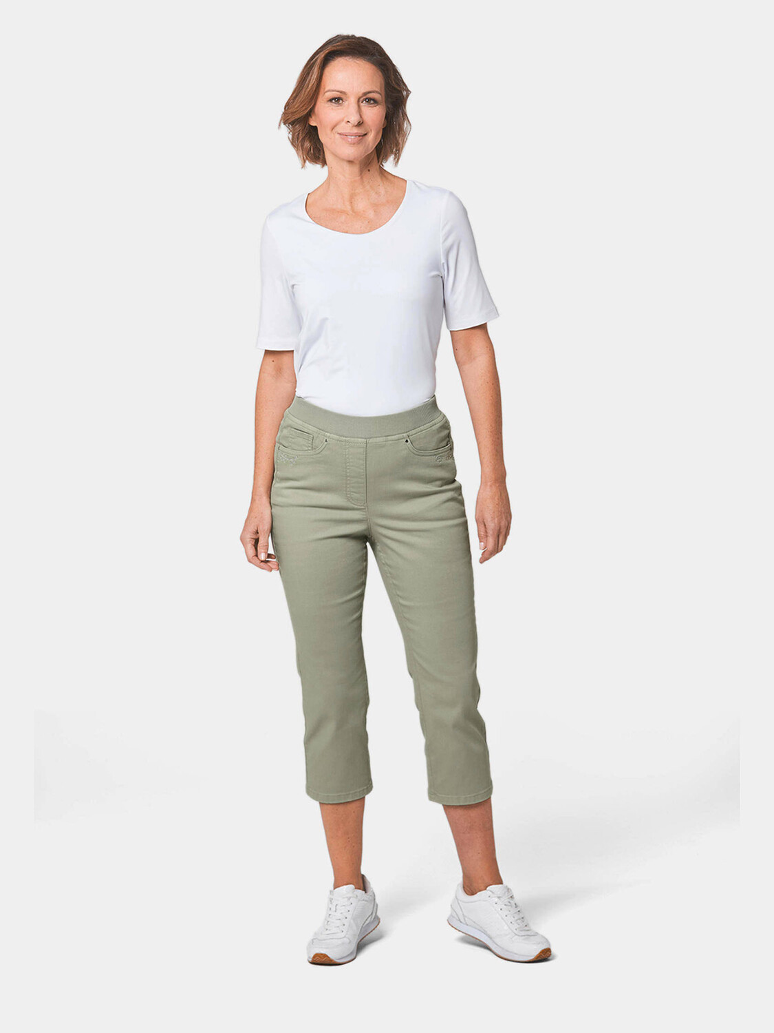 

Брюки GOLDNER 3/4 Jeans Louisa, цвет baummoos