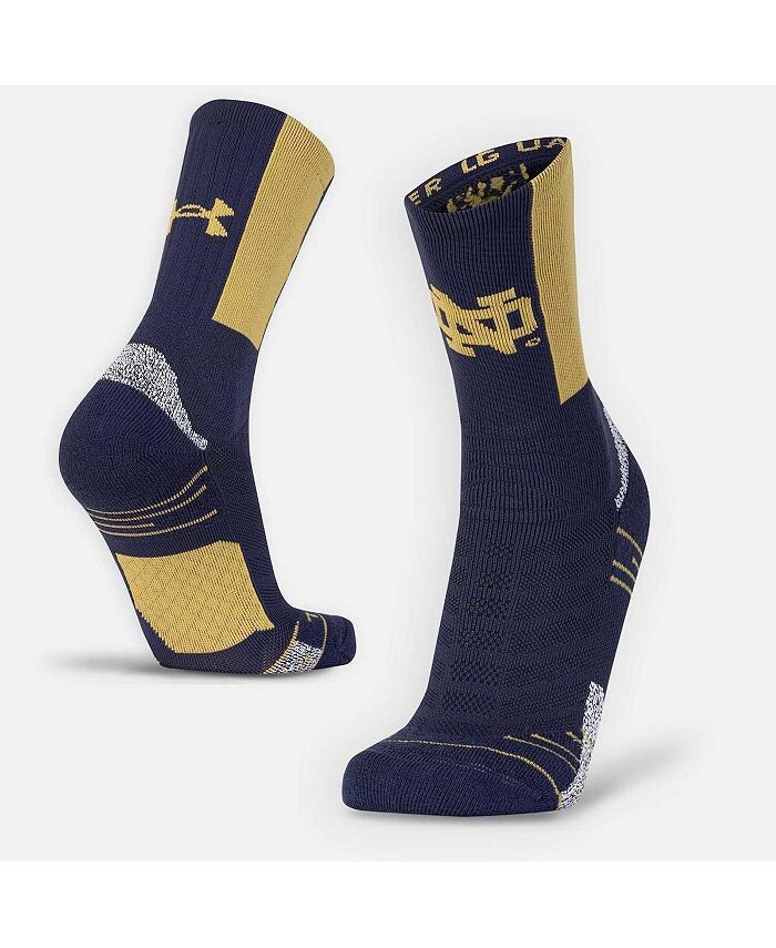 

Мужские темно-синие носки Notre Dame Fighting Irish Playmaker Crew Under Armour, синий