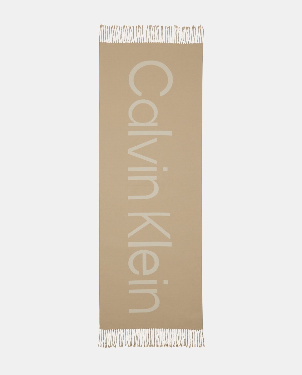 

Серый шарф с логотипом Calvin Klein, серый