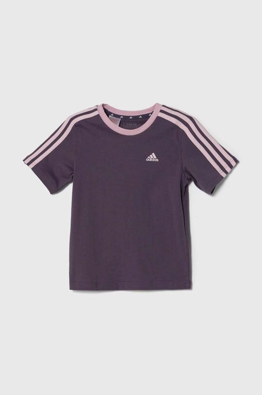 

Хлопковая футболка для детей adidas, фиолетовый