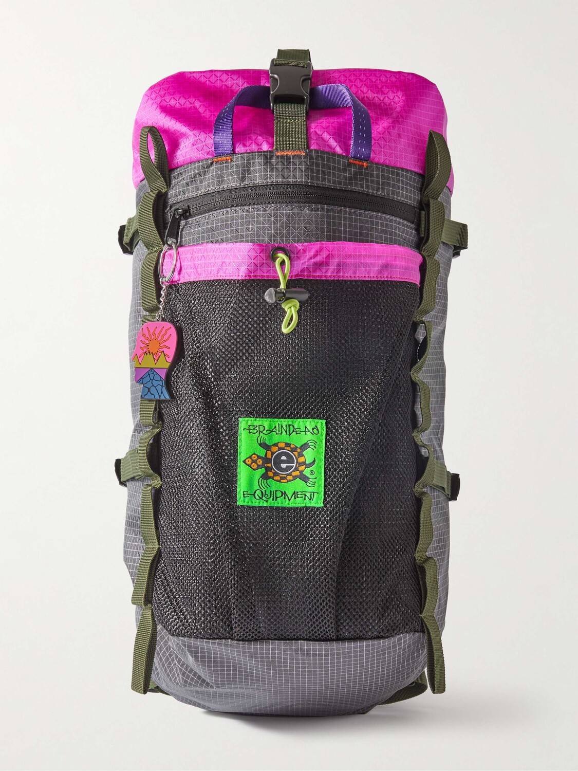 

Рюкзак Equipment Climbing из рипстопа с сетчатой отделкой и цветными блоками BRAIN DEAD, черный