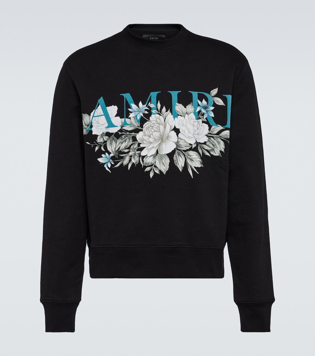 

Толстовка из хлопкового джерси с логотипом Amiri, черный