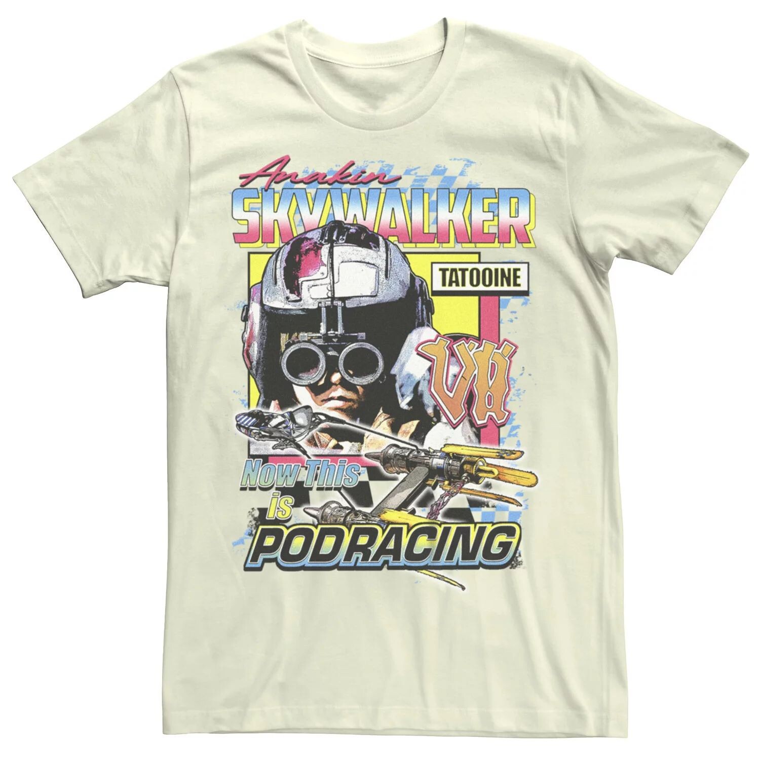 

Футболка с изображением бойфренда и летающим плакатом «Звездные войны» Анакина Скайуокера для юниоров Licensed Character