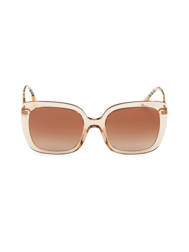 

Квадратные солнцезащитные очки 54 мм Burberry, цвет Peach Brown