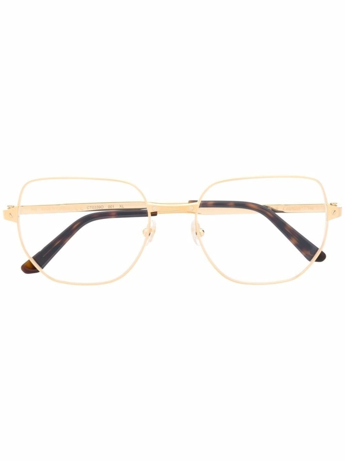 

Cartier Eyewear массивные очки черепаховой расцветки, золотой