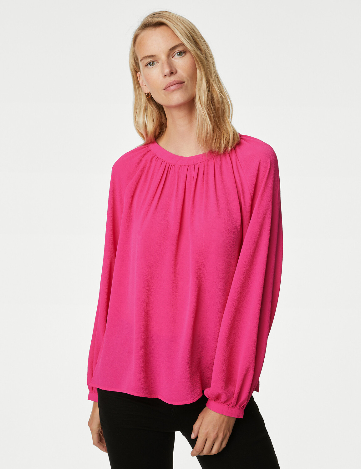 

Блузка-поповер с круглым вырезом Marks & Spencer