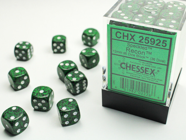 

Аксессуары Chessex Chessex 12mm d6 Set: Speckled - Recon w/White (36)