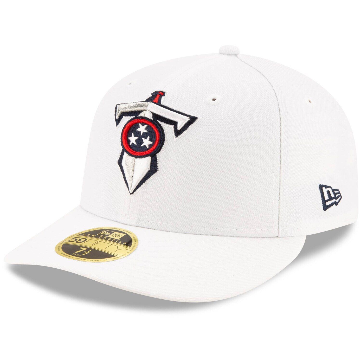 

Мужская облегающая шляпа New Era White Tennessee Titans Historic Omaha Low Profile 59FIFTY