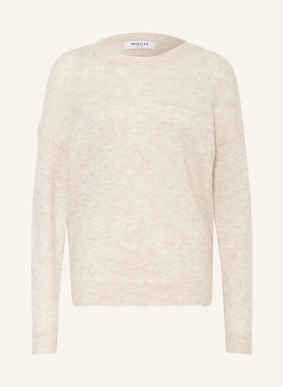 

Свитер MOSS COPENHAGEN FEMME mit Mohair, кремовый, Бежевый