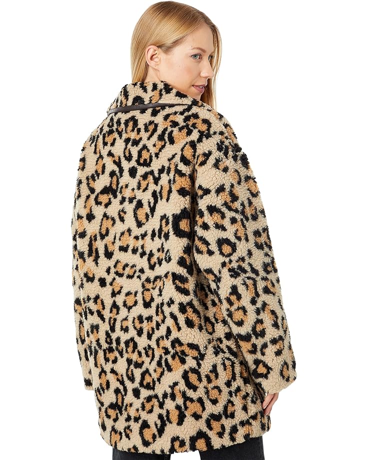 цена Пальто Sanctuary Short Faux Fur Coat, леопардовый