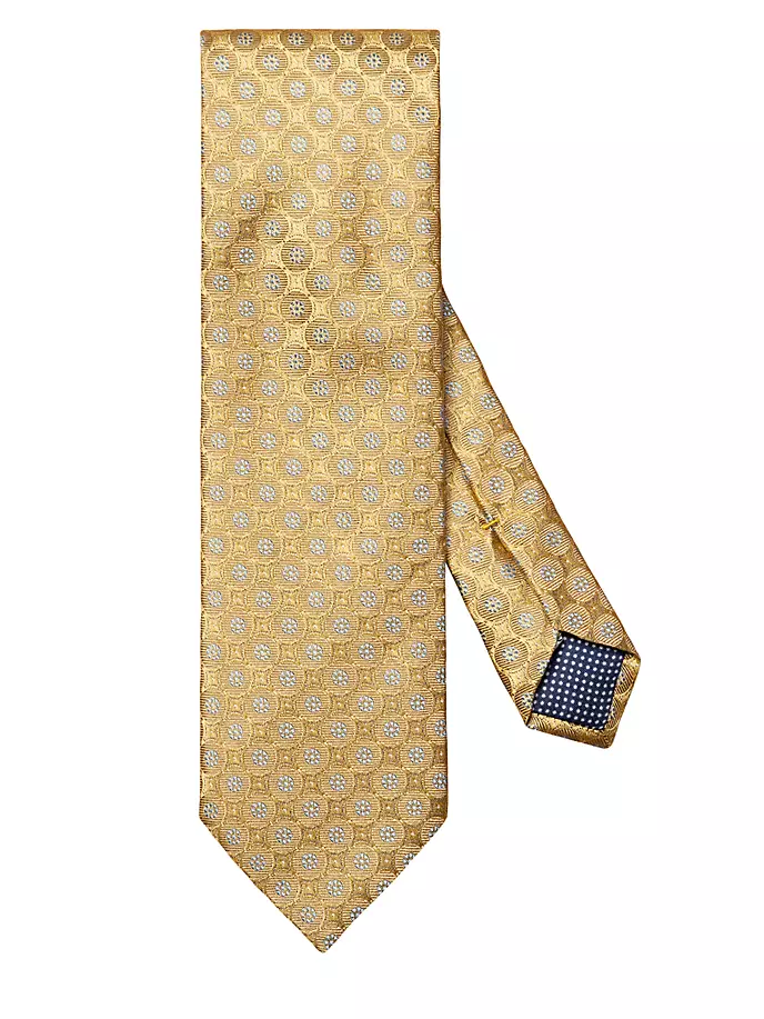 Шелковый галстук с медальоном Eton, желтый