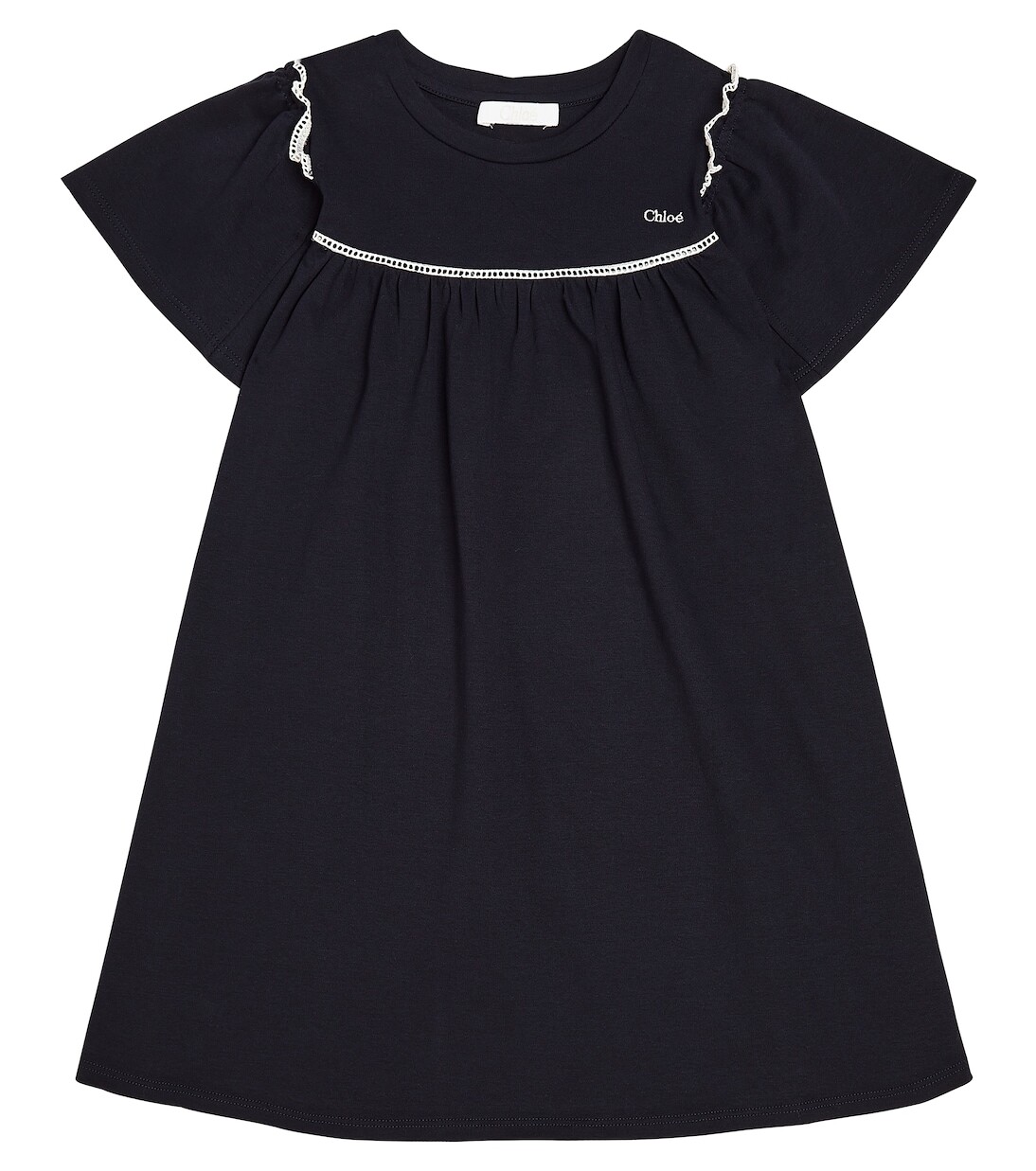 

Хлопковое платье Chloé Kids, синий
