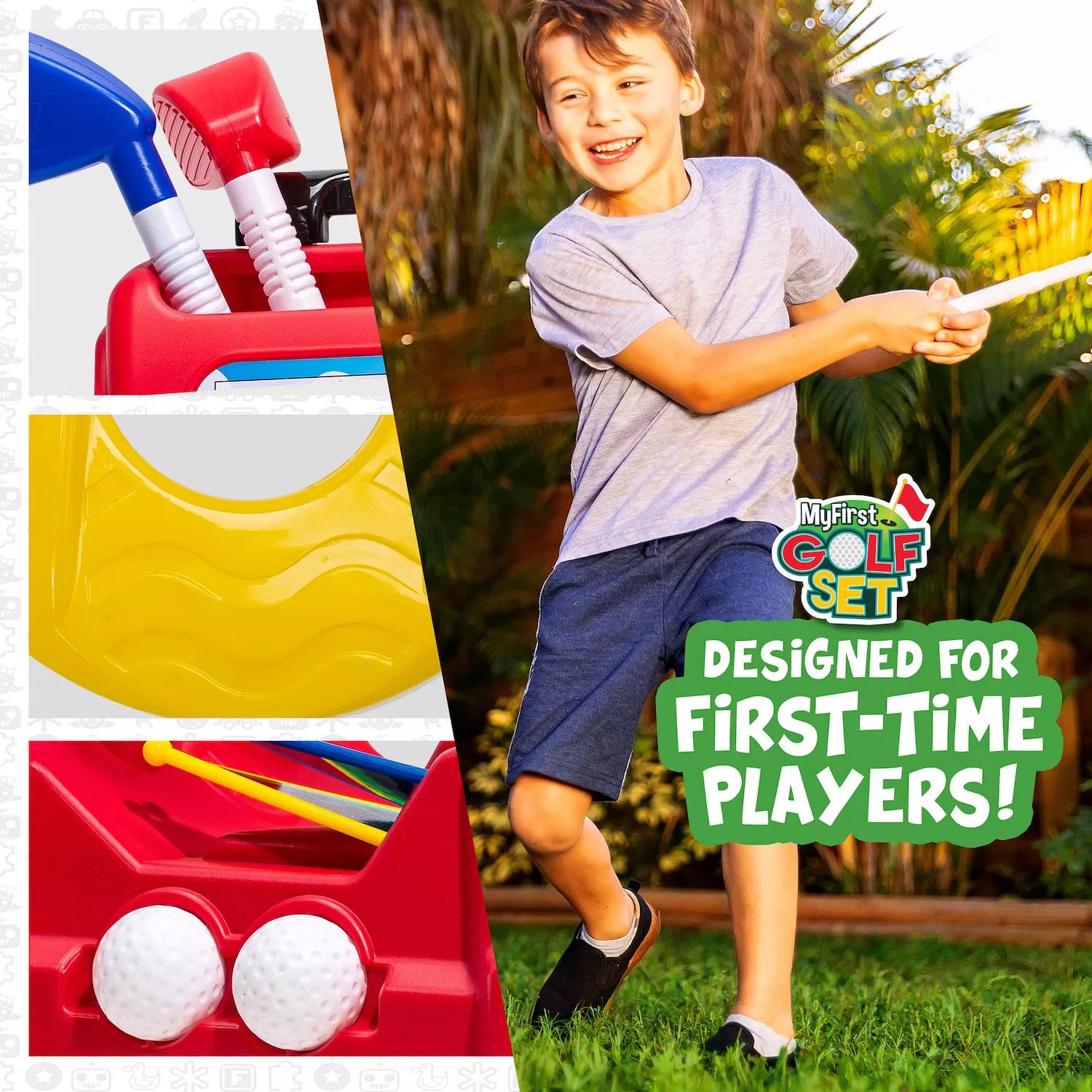 цена Набор пластиковых клюшек и мячей для гольфа Franklin Sports MyFirst для детей и малышей Franklin Sports