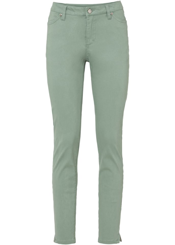 Эластичные брюки Bodyflirt, зеленый атласные брюки bodyflirt зеленый