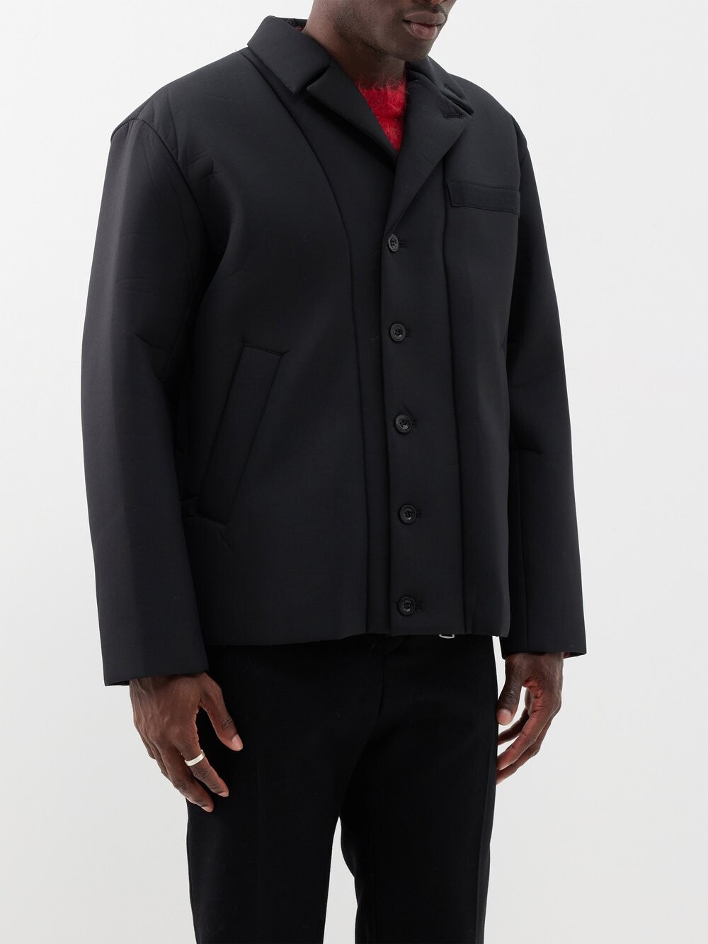 

Неопреновая куртка со вставками Sacai, черный