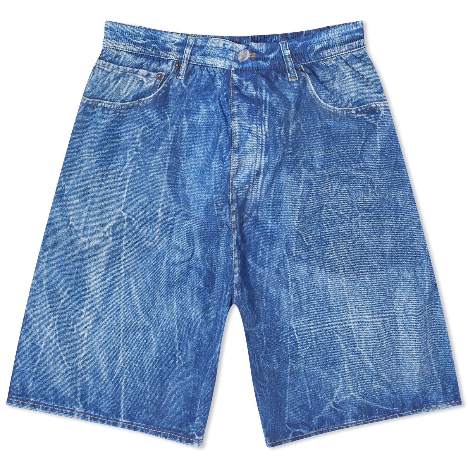 

Шорты для плавания Balenciaga Denim Look Technical Fabric Swim Shorts, цвет Washed Blue