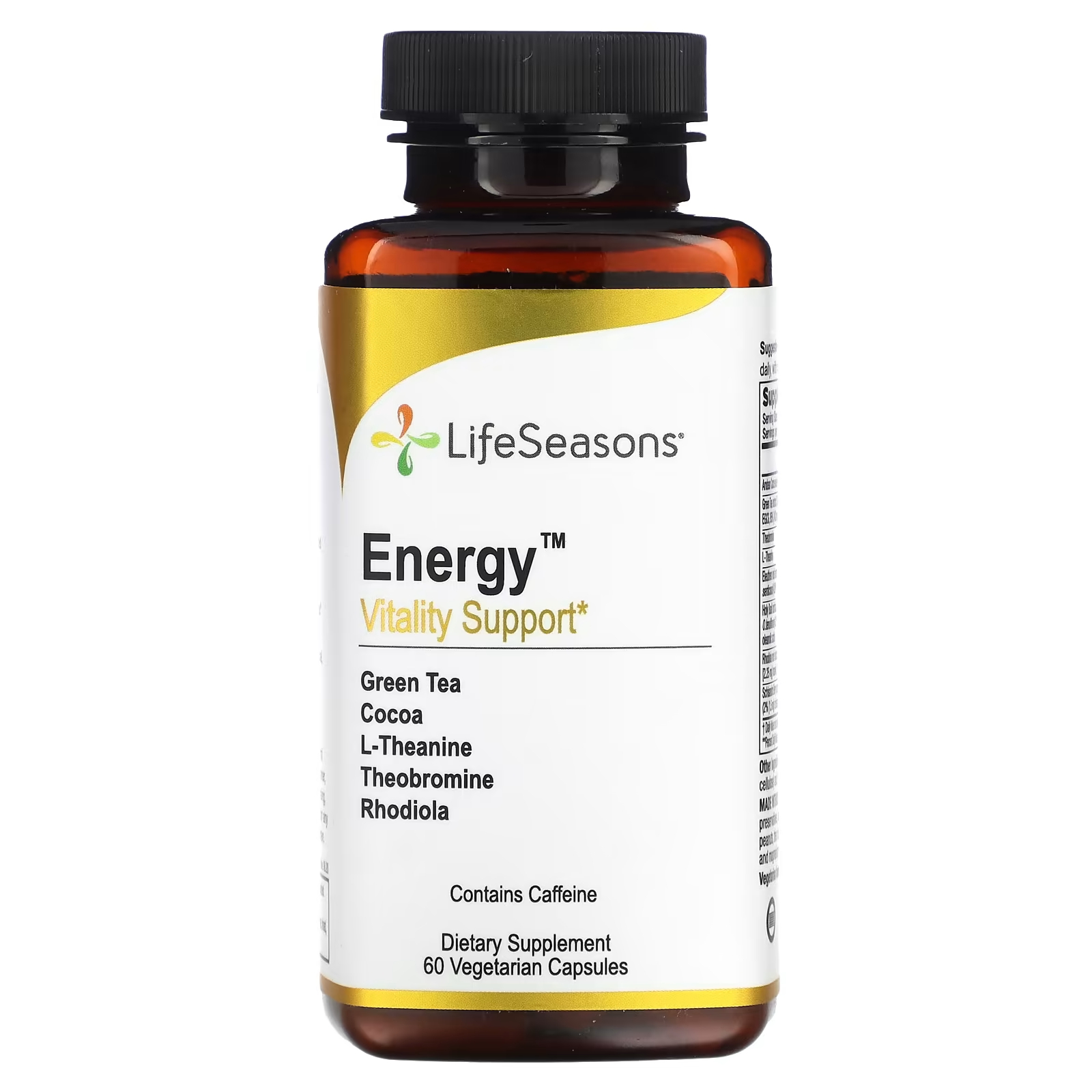 Пищевая добавка LifeSeasons Energy Vitality Support, 60 капсул пищевая добавка lifeseasons puri t 60 вегетарианских капсул