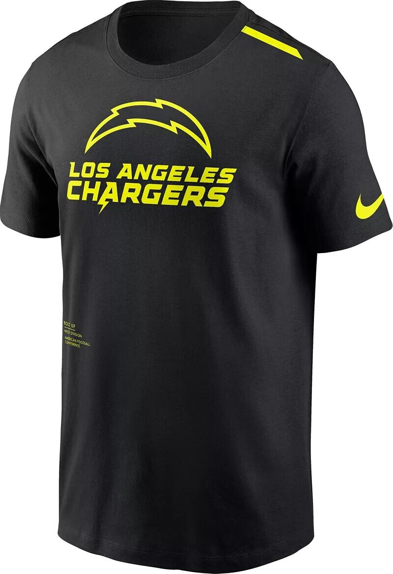 

Мужская черная футболка Nike Los Angeles Chargers 2023 Volt
