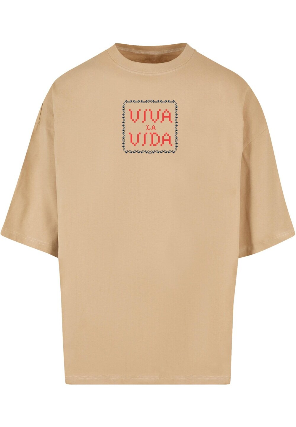 

Футболка Merchcode Pixels viva la vida, темно-бежевый