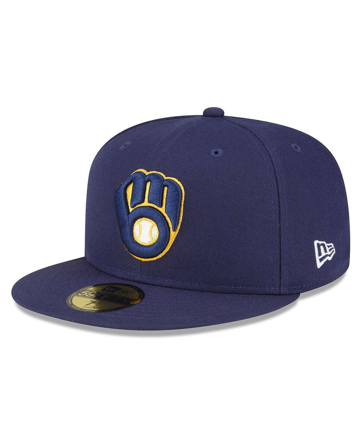 

Мужская темно-синяя шляпа Milwaukee Brewers Authentic Collection Replica 59FIFTY. New Era