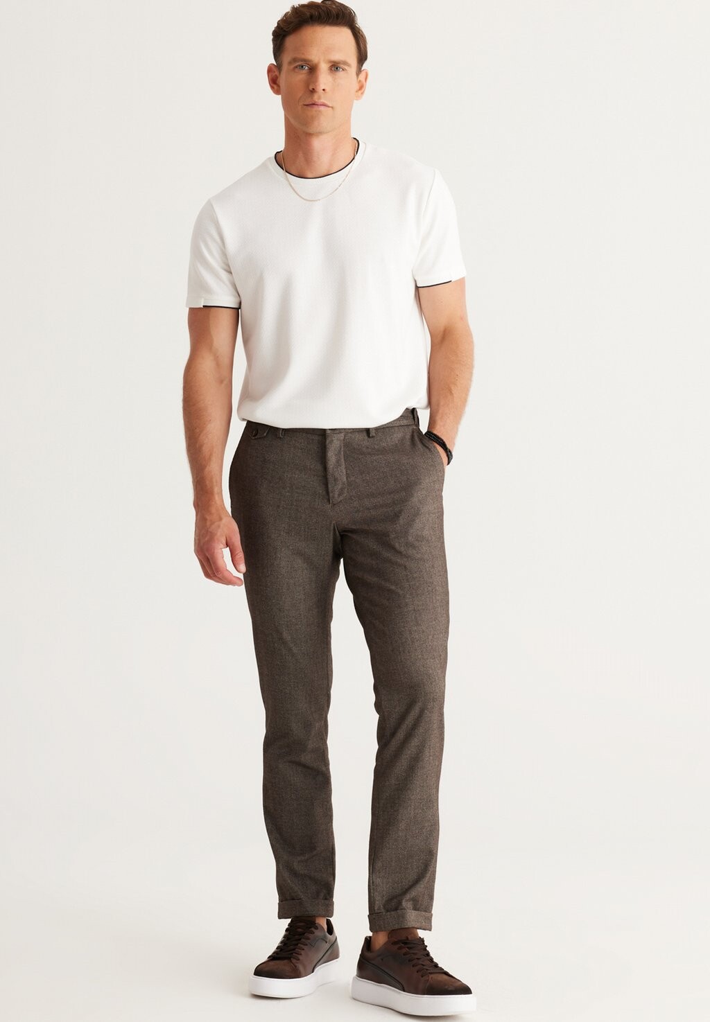 

Чиносы SLIM FIT AC&CO / ALTINYILDIZ CLASSICS, цвет brown