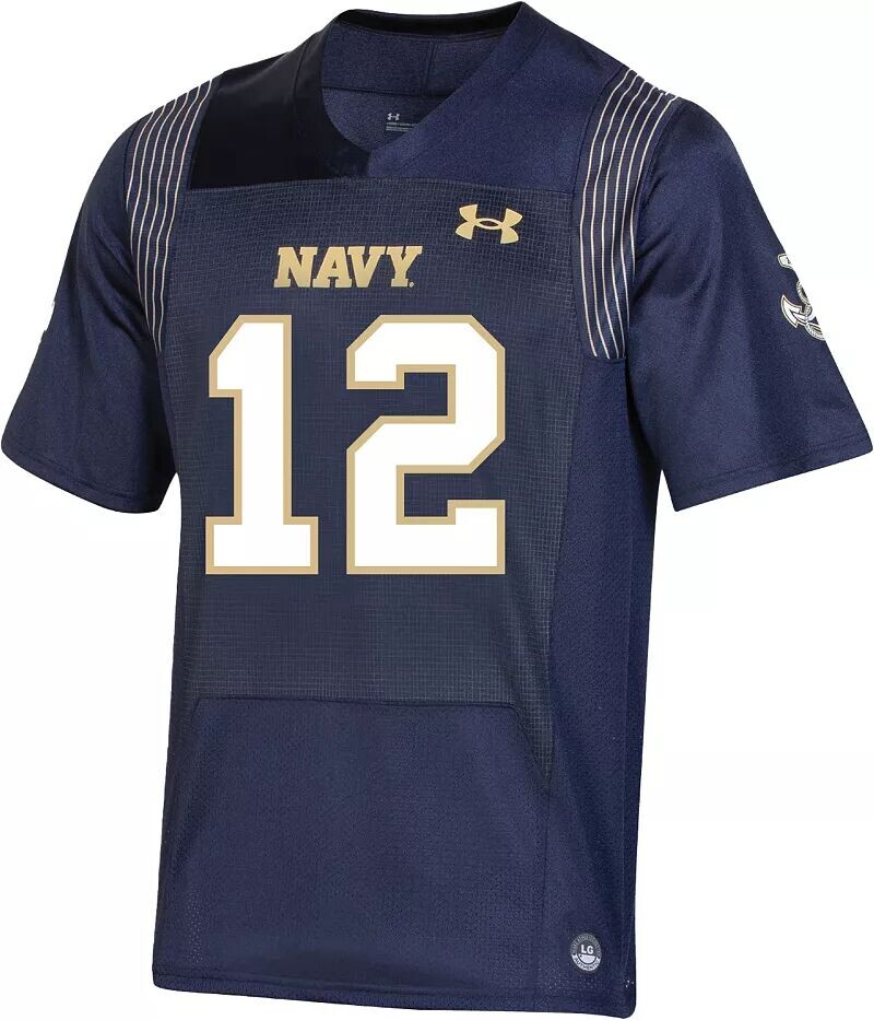 

Реплика футбольной майки молодежного военно-морского флота Under Armour # 12 Navy