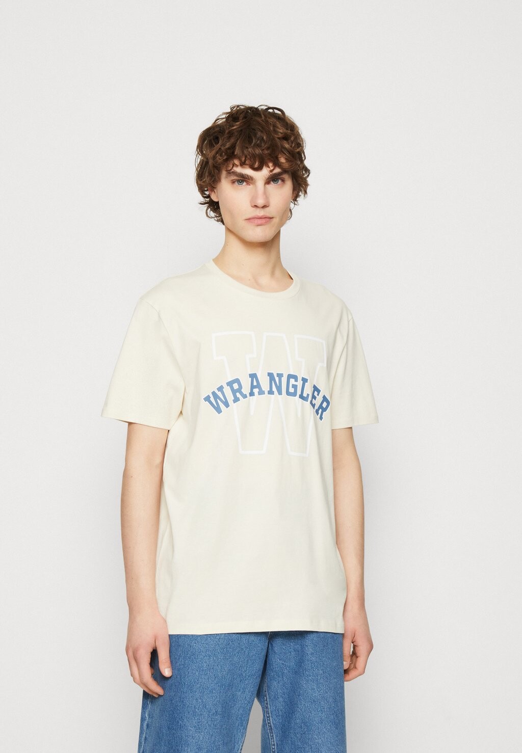 

Футболка с принтом Wrangler, молочный, Белый