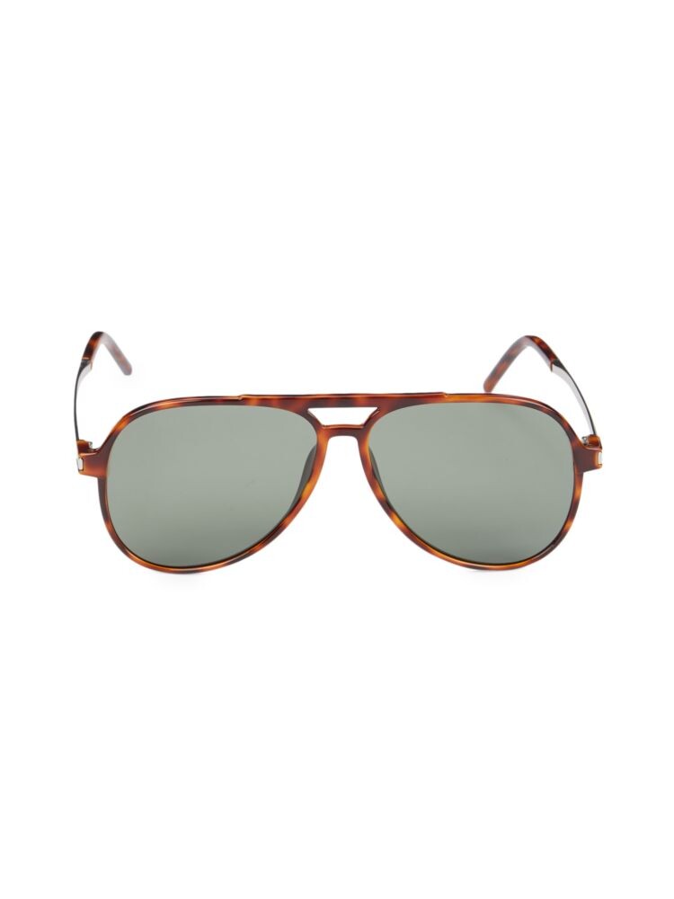 

Солнцезащитные очки-авиаторы 59MM Saint Laurent, цвет Havana