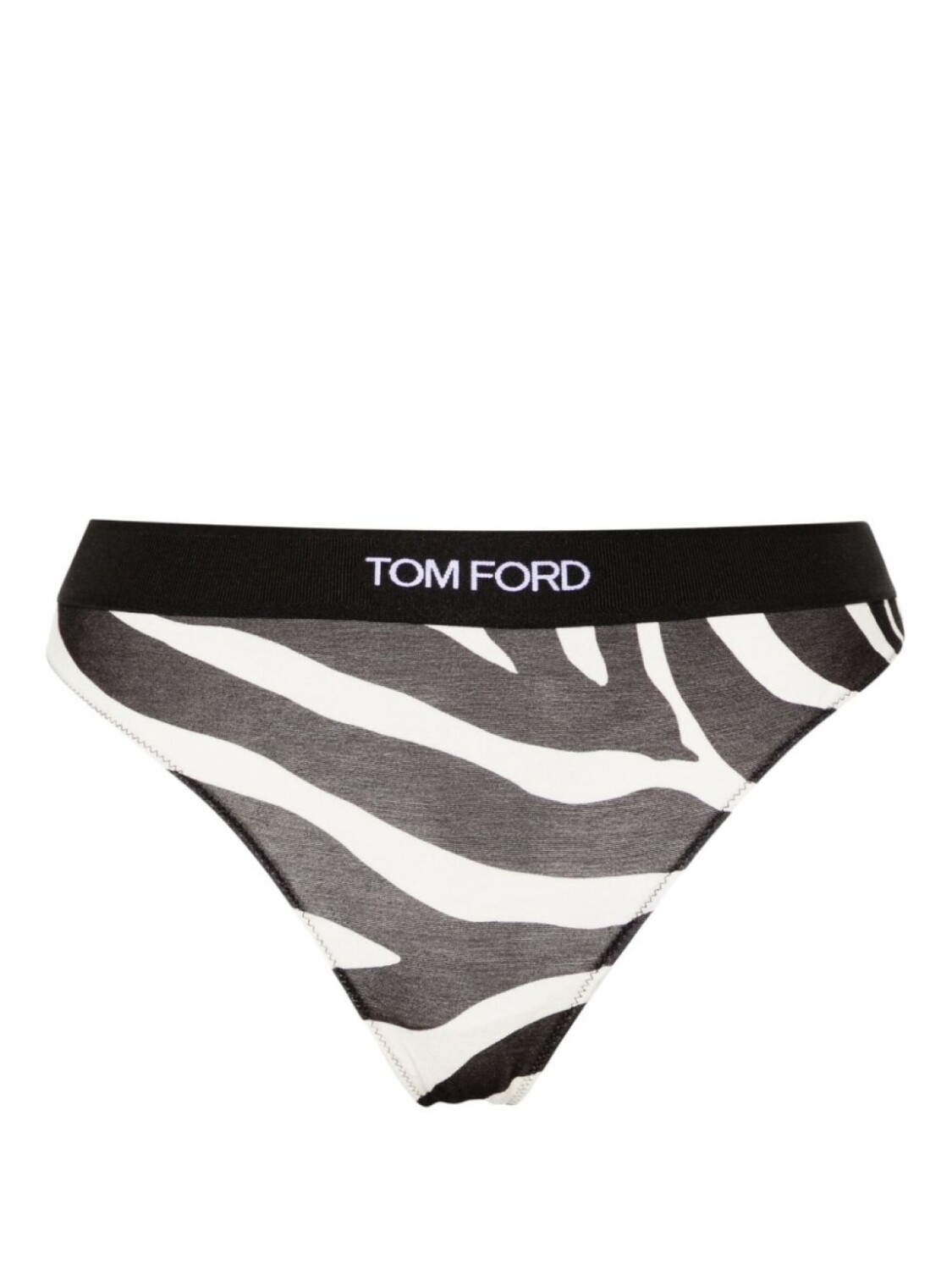 

TOM FORD трусы-стринги Optical с зебровым принтом, белый