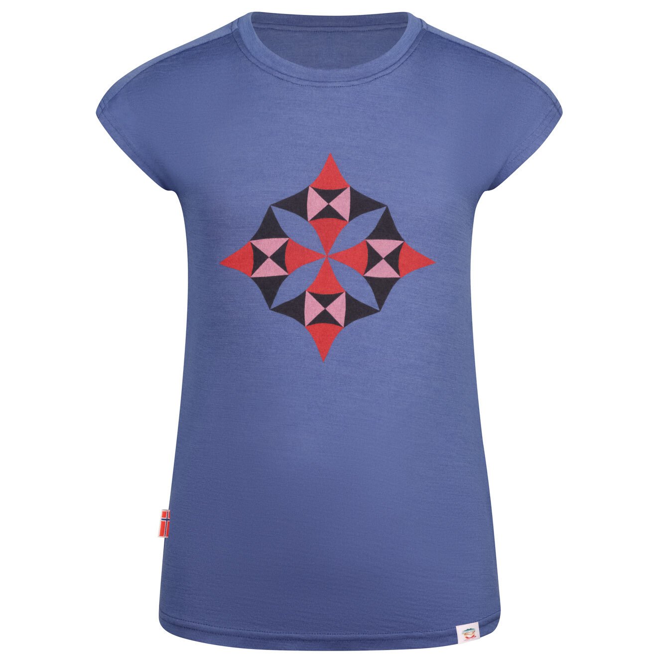 

Рубашка из мериноса Trollkids Girl's Sandefjord T, цвет Lotus Blue