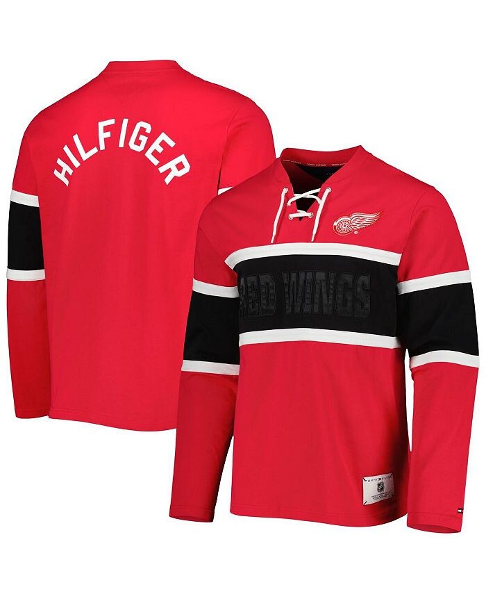 

Мужской красный топ Detroit Red Wings Walter со шнуровкой и длинными рукавами Tommy Hilfiger, красный