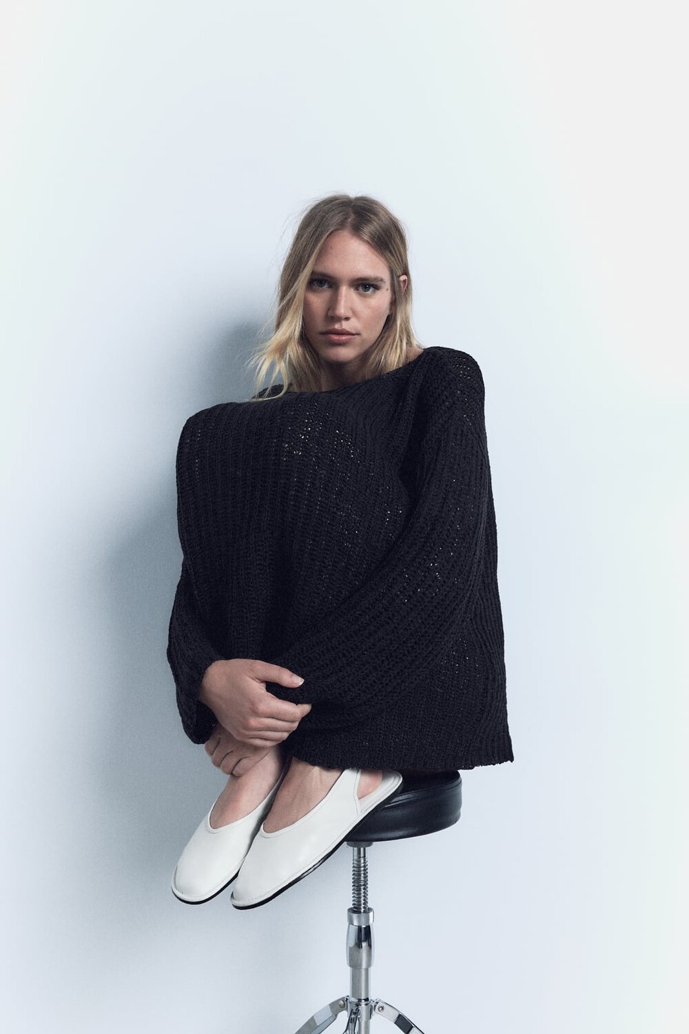 

Туфли на плоской брюке ZARA, белый
