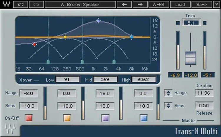 

Плагин Waves Trans-X Transient Shaping