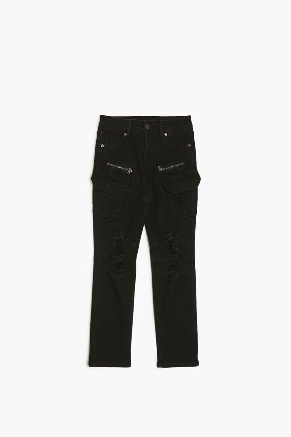 

Детские джинсы-карго скинни Forever 21, черный