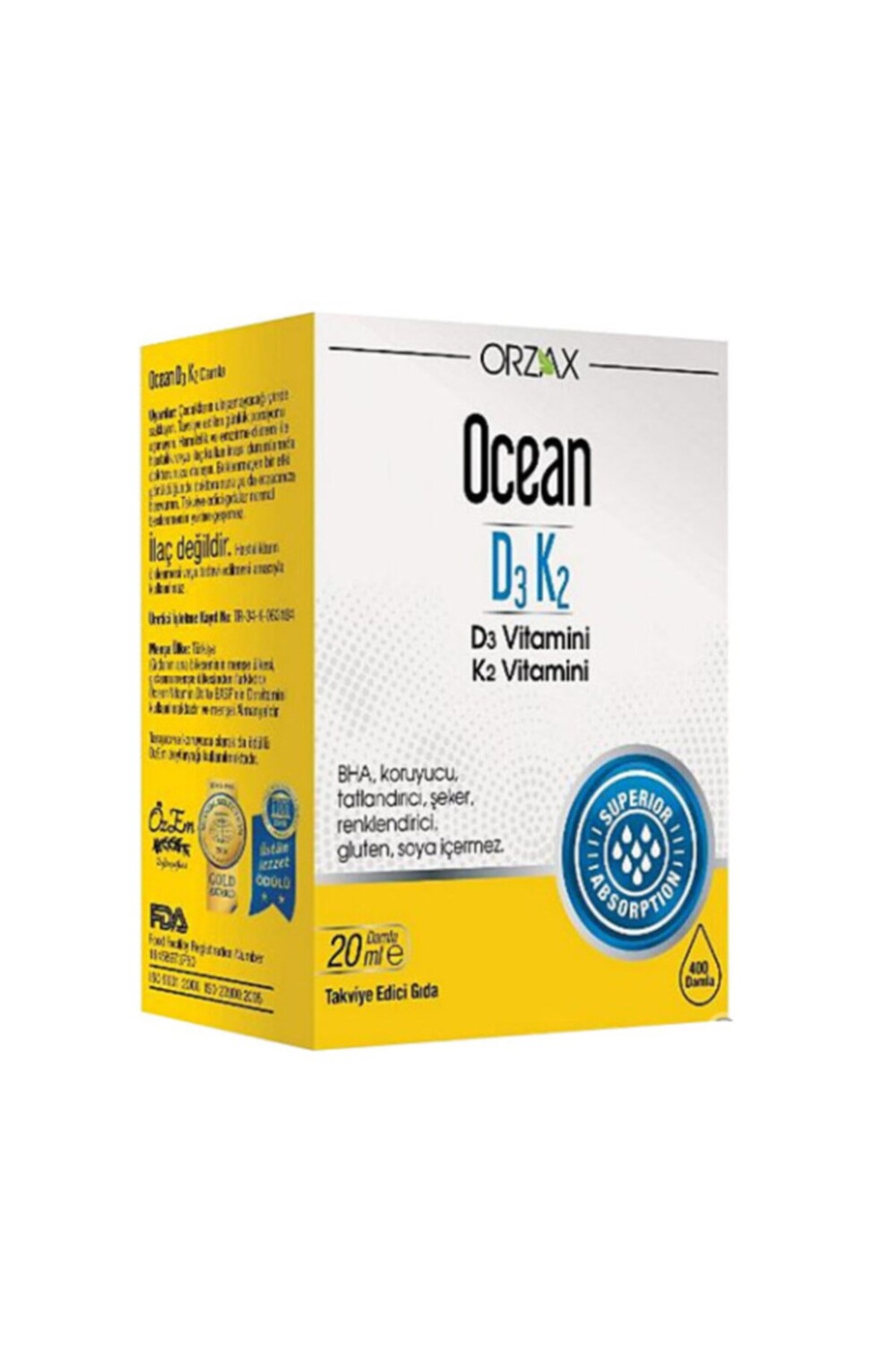 

Ocean Витамин D3 и K2 в каплях 20 мл