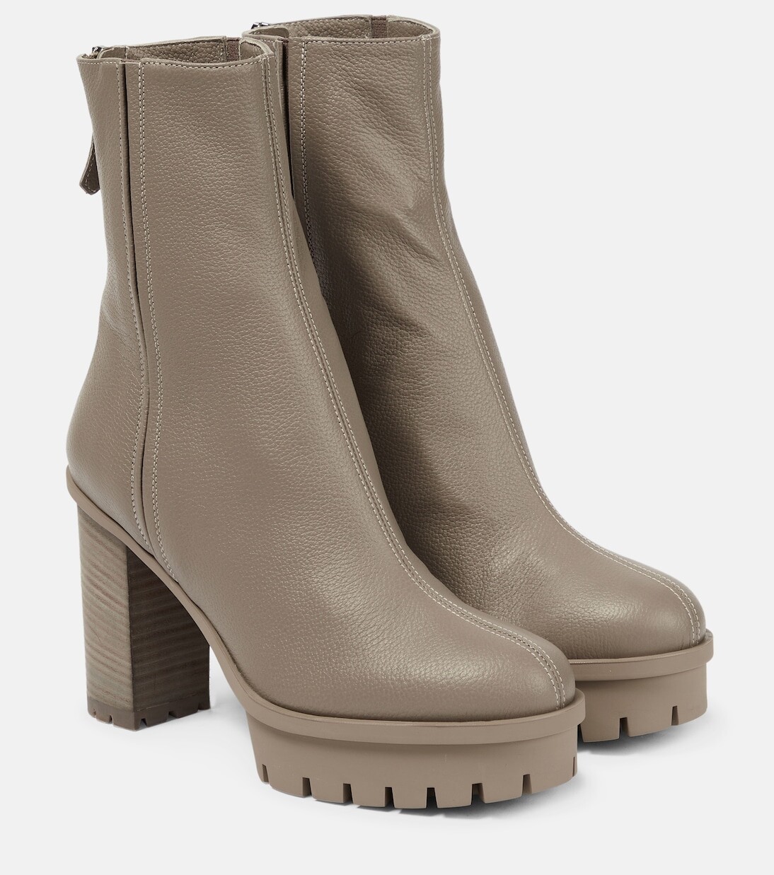 

Кожаные ботильоны francoise Aquazzura, серый