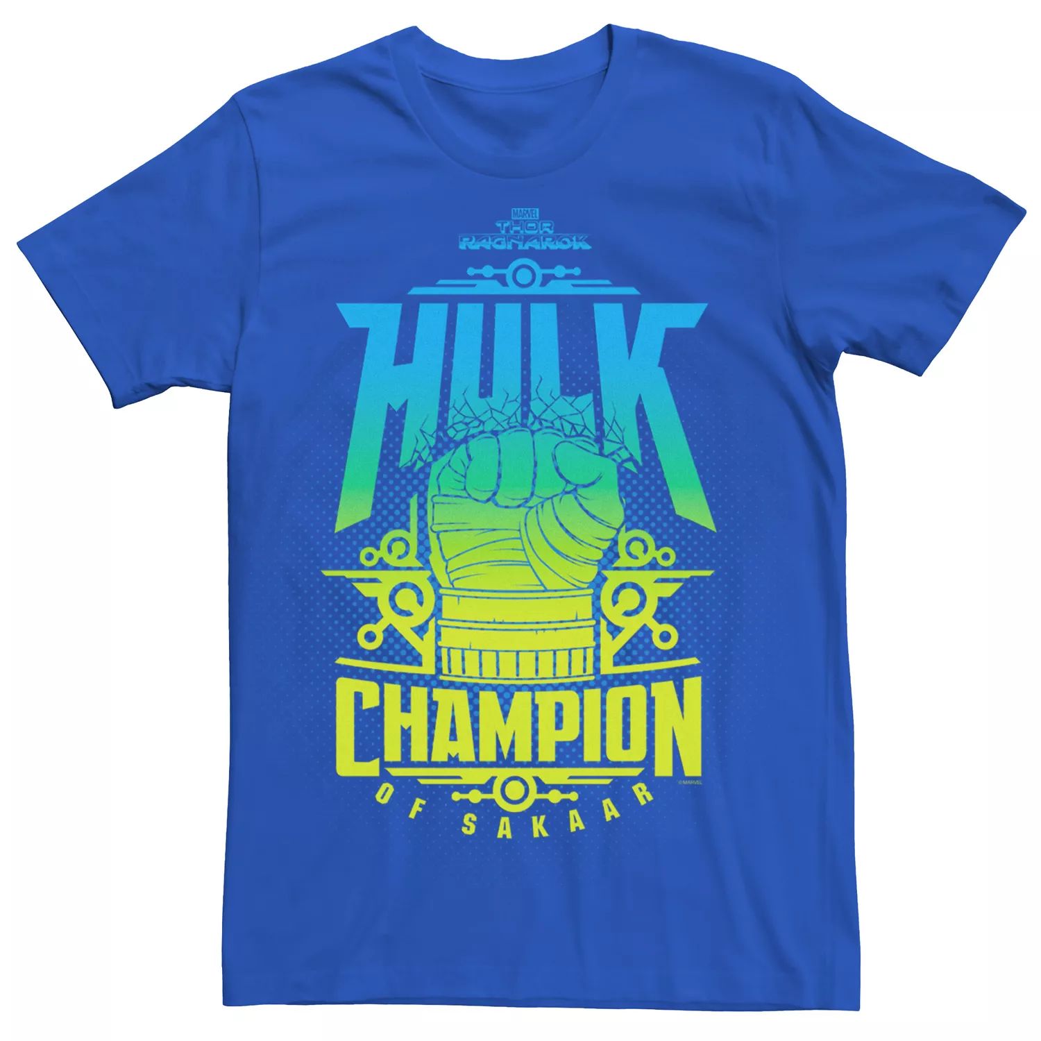 Мужская футболка с рисунком Marvel Thor Ragnarok Vs Hulk Champion Licensed Character
