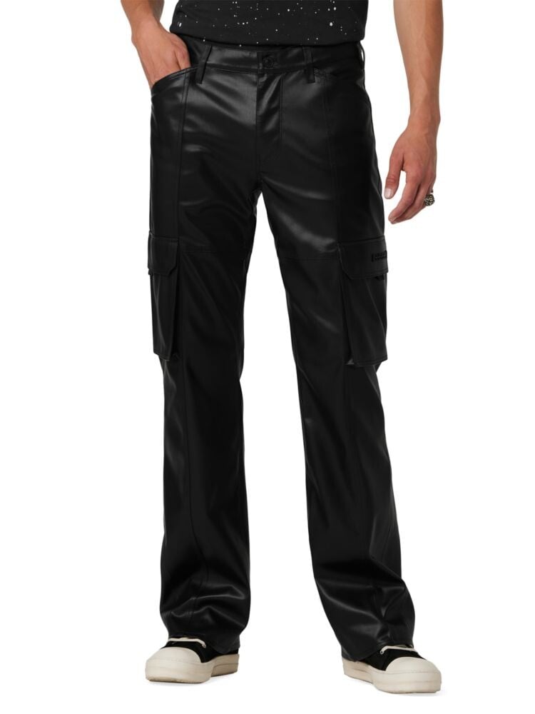 

Брюки Walker Cargo Kick из искусственной кожи Hudson, черный