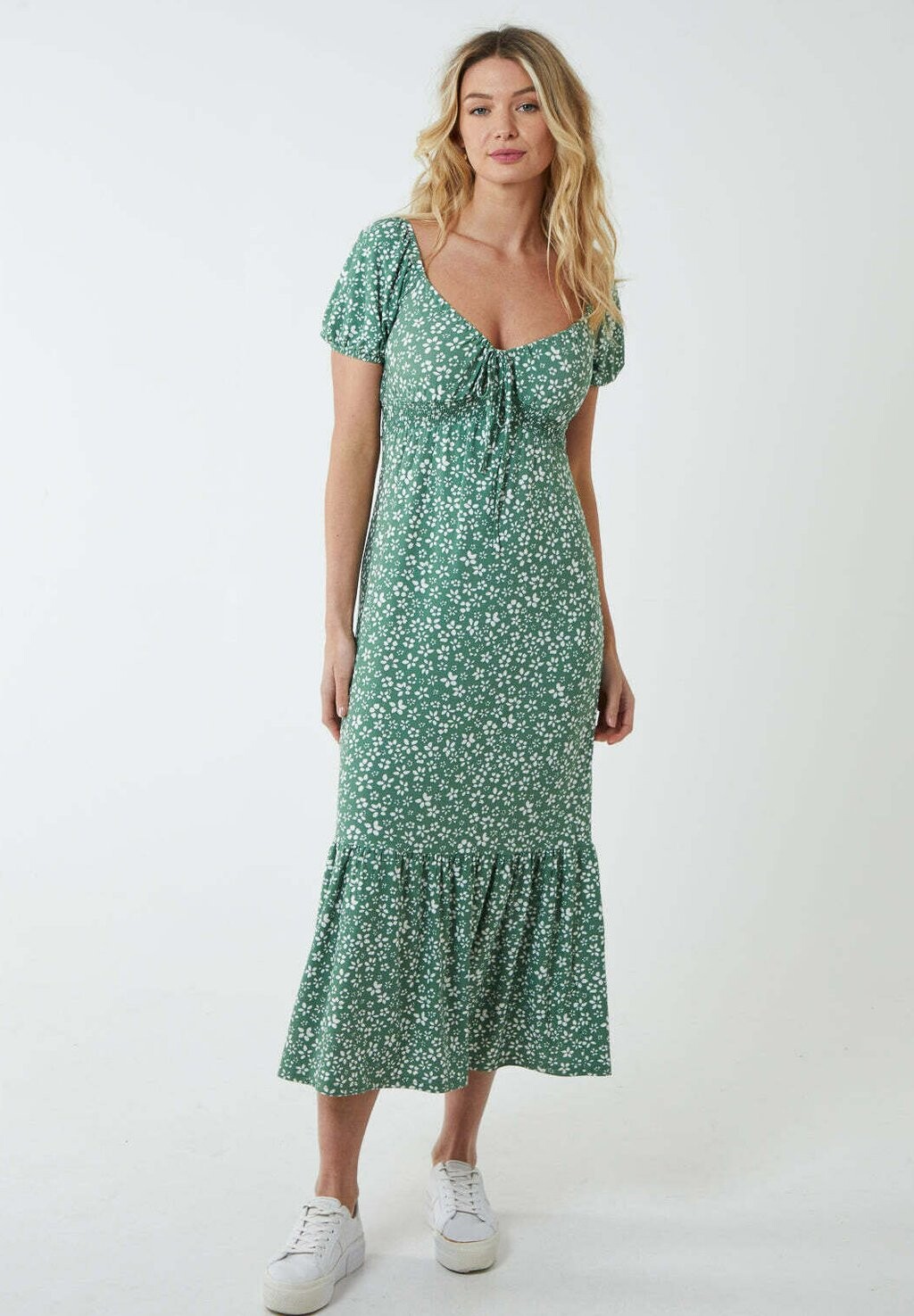 

Дневное платье SHIRRED SWEETHEART BUT OUT DUST MIDI Blue Vanilla, цвет green