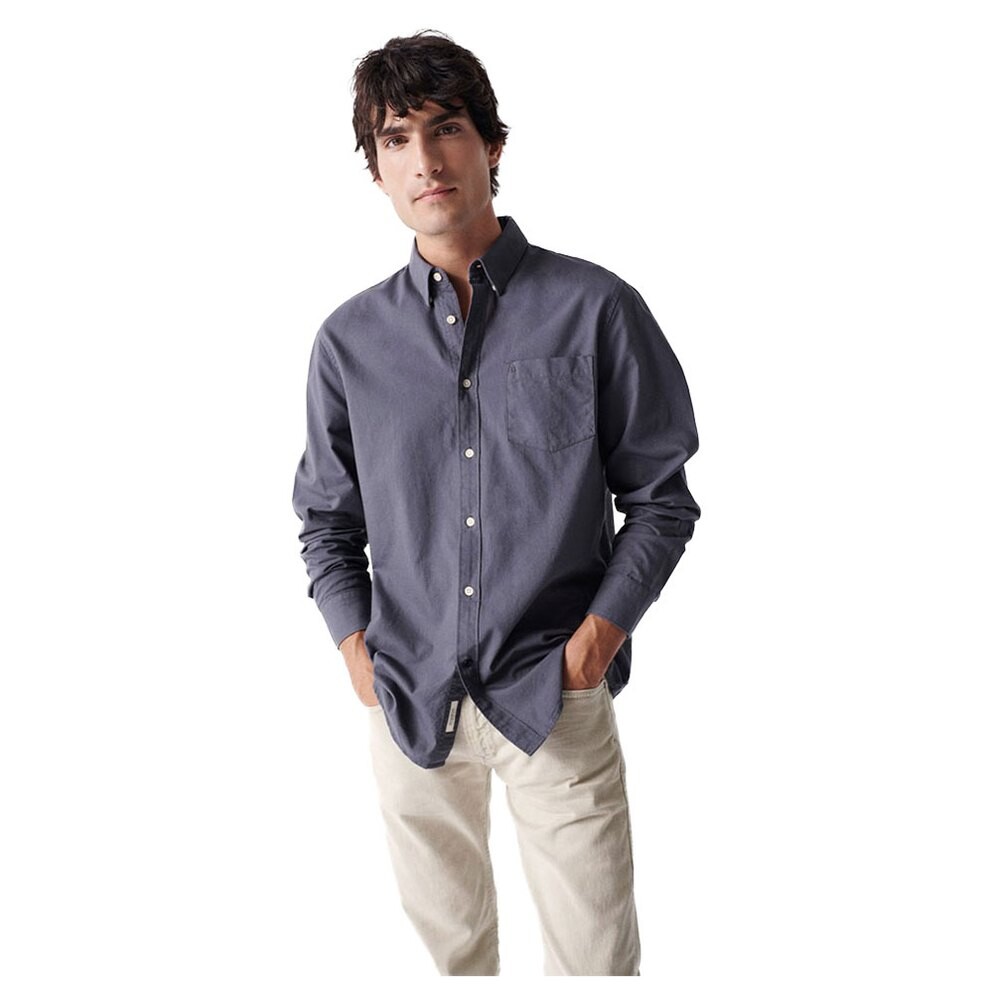 

Рубашка с длинным рукавом Salsa Jeans Basic Oxford Regular, синий