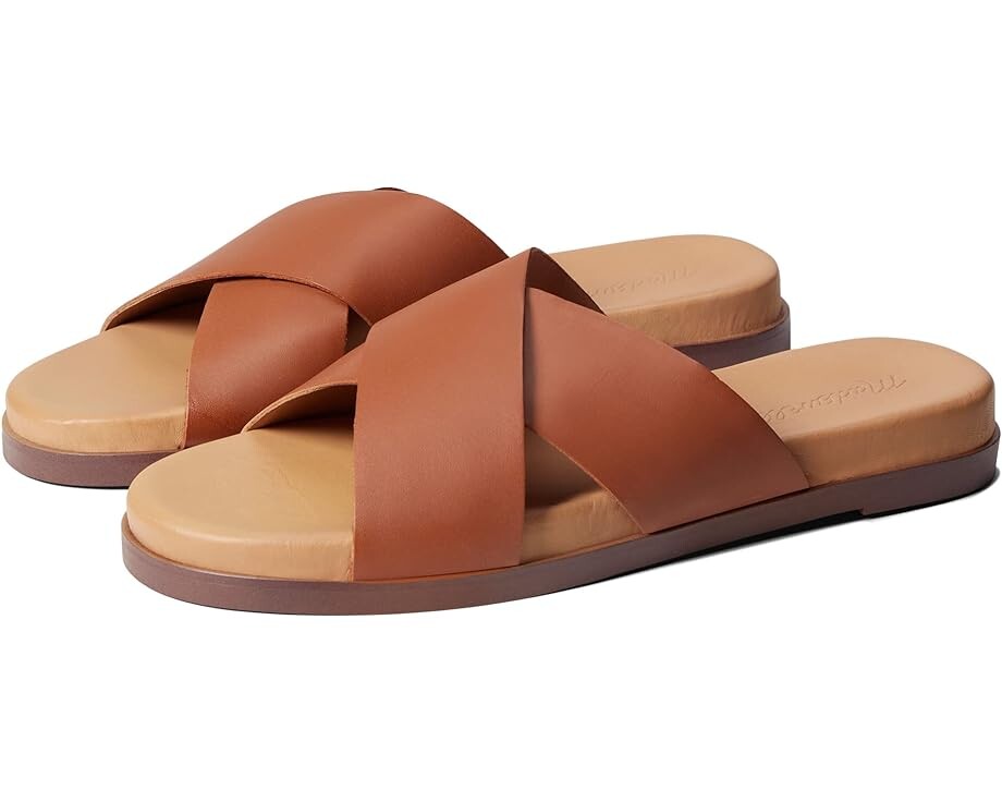 

Сандалии Madewell The Louisa Crisscross Slide, цвет English Saddle