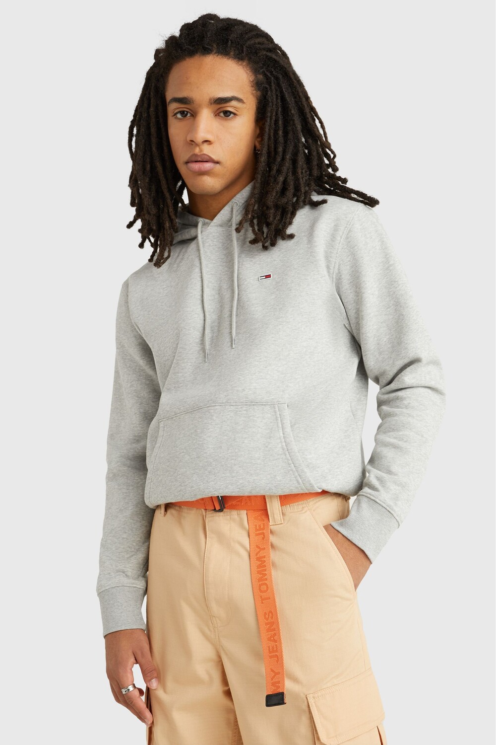 

Флисовая толстовка с нашивкой-флагом Tommy Jeans, серый