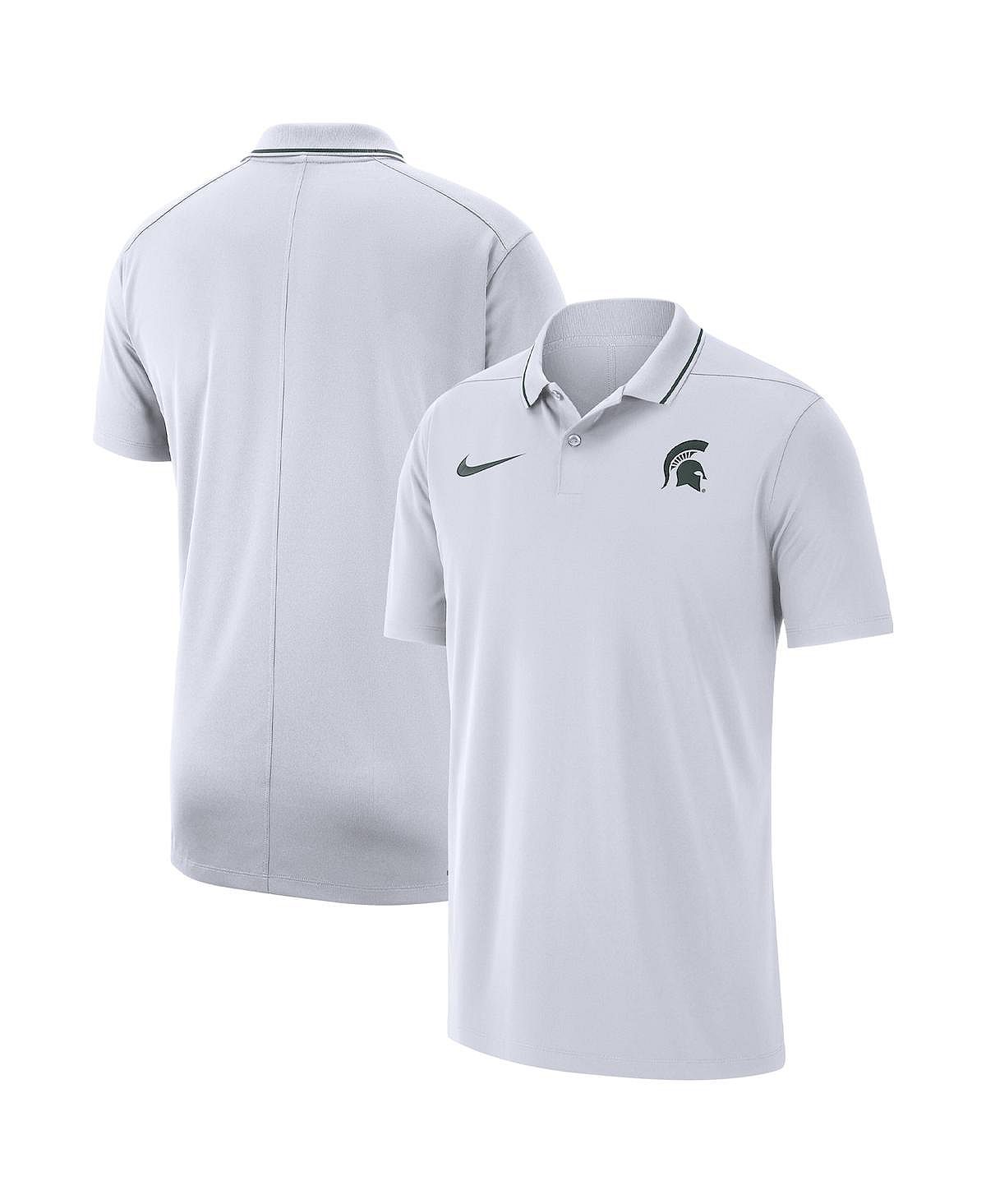Мужская белая рубашка-поло Michigan State Spartans Coaches Performance Nike