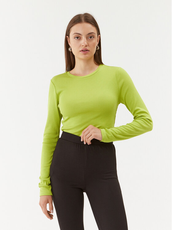 Узкая блузка Vero Moda, зеленый узкая блузка vero moda curve черный