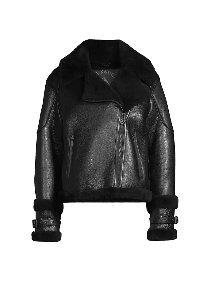 цена Мотоциклетная куртка из овчины Prado Moose Knuckles, черный