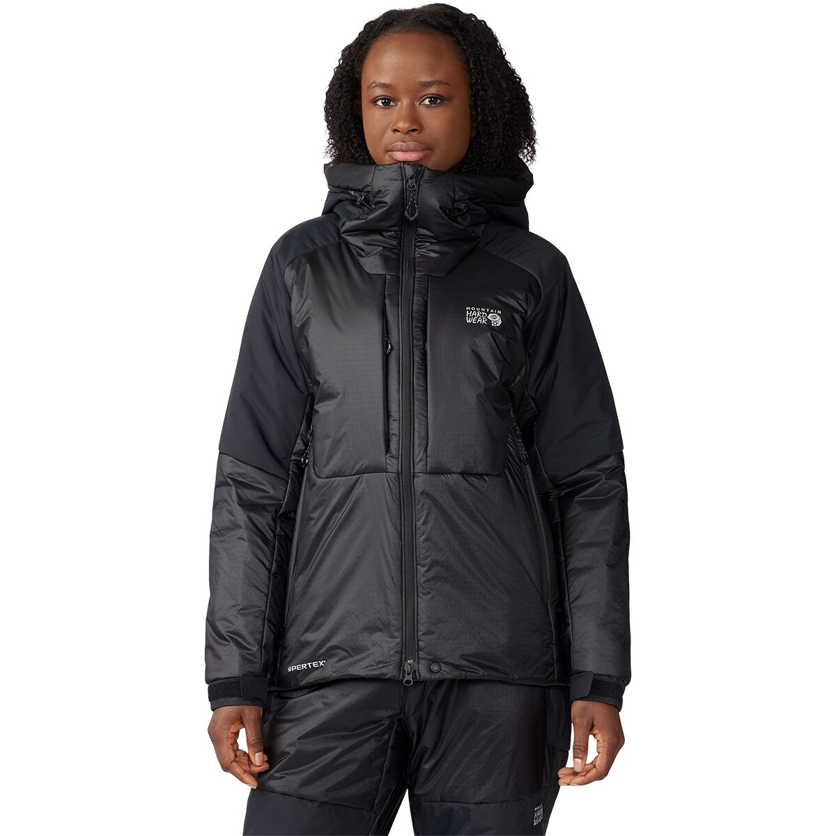 Куртка compressor alpine с капюшоном Mountain Hardwear, черный